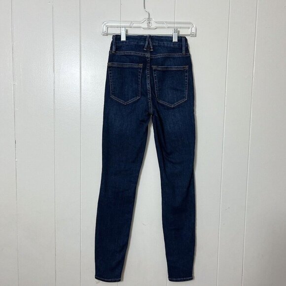 Good American Good Legs Jeans Womens Stretch Blue Skinny Leg Size 00/24 EUC - Picture 2 of 8